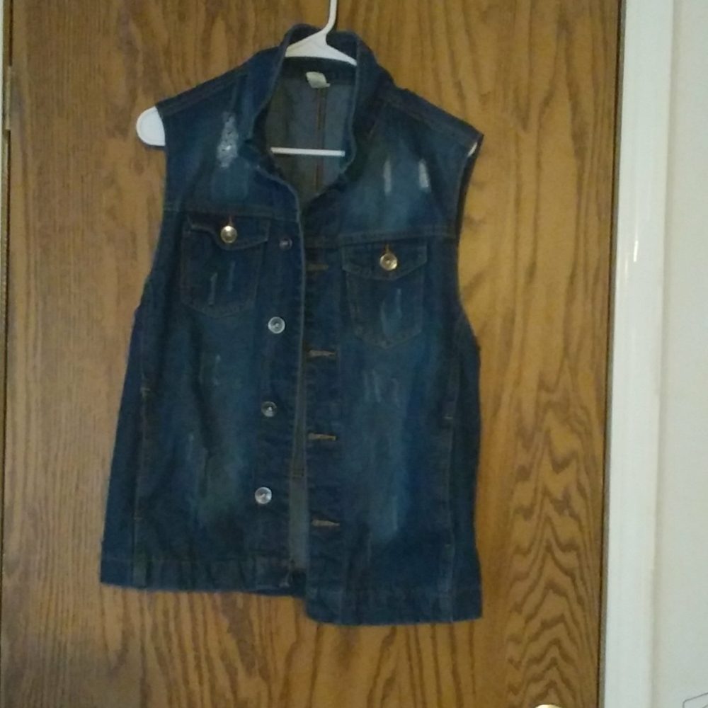 Ripped jean jacket